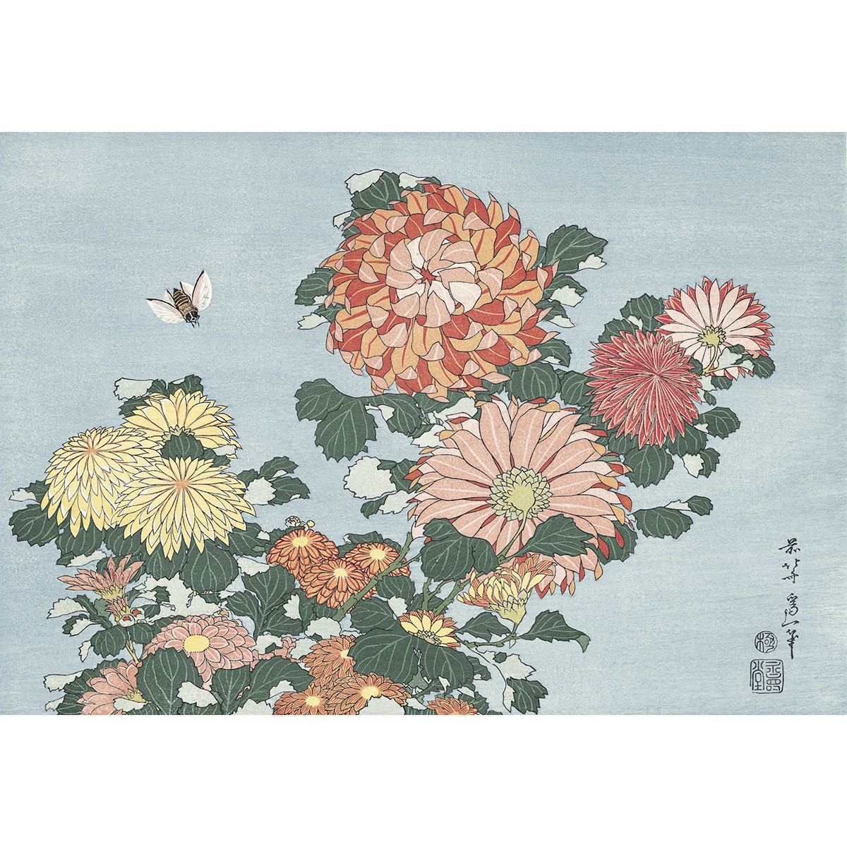 Hokusai "Chrysanthemums and a Horsefly"