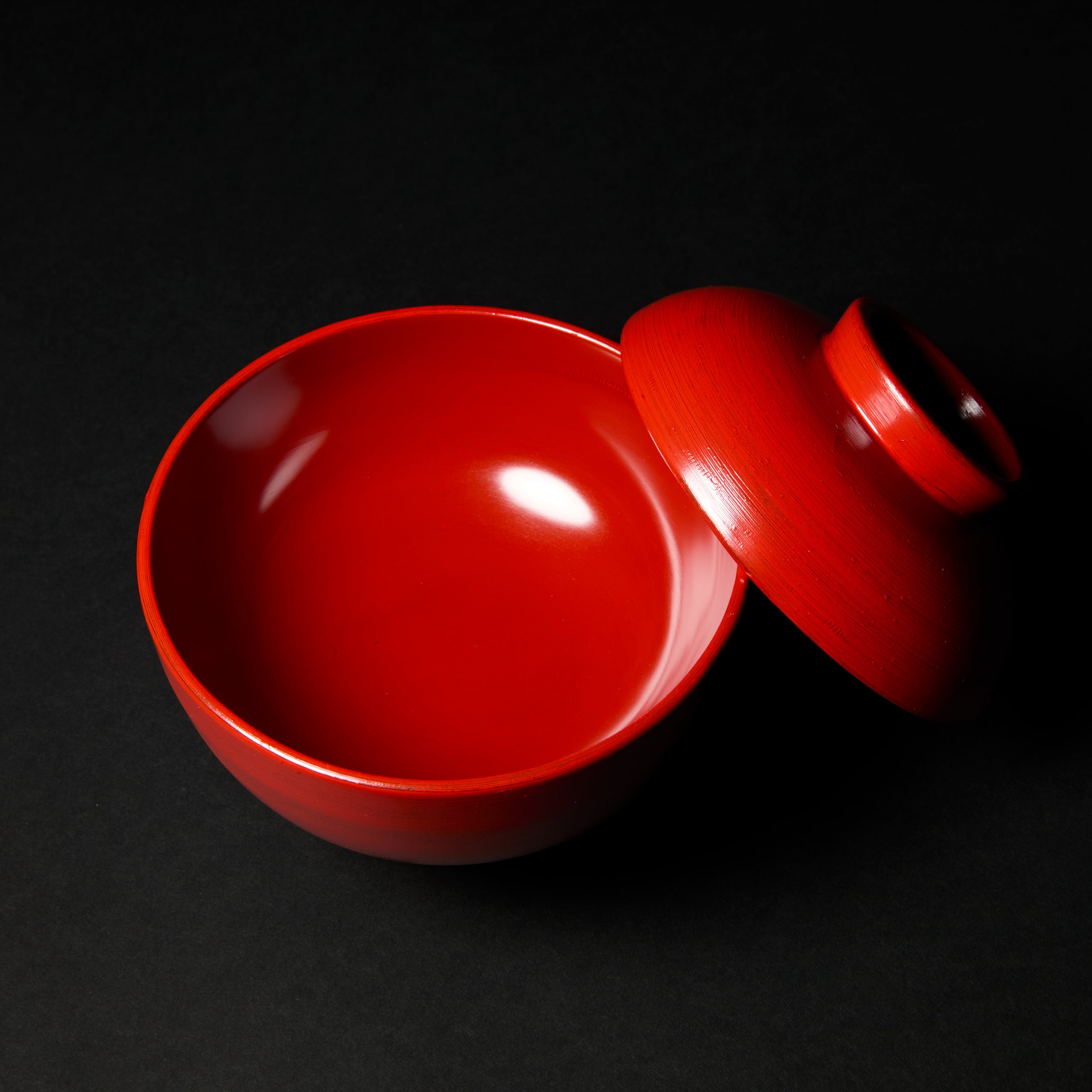 Negoro Lacquer: Large Lidded Bowl