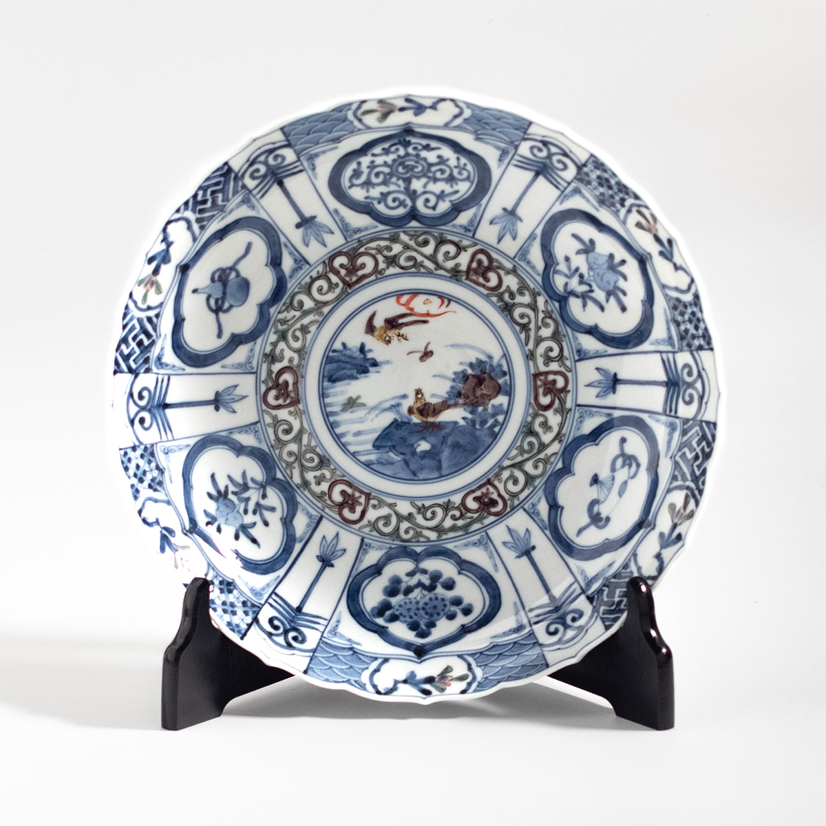 Kutani Ware: Lotus Flower and Bird Motif Bowl