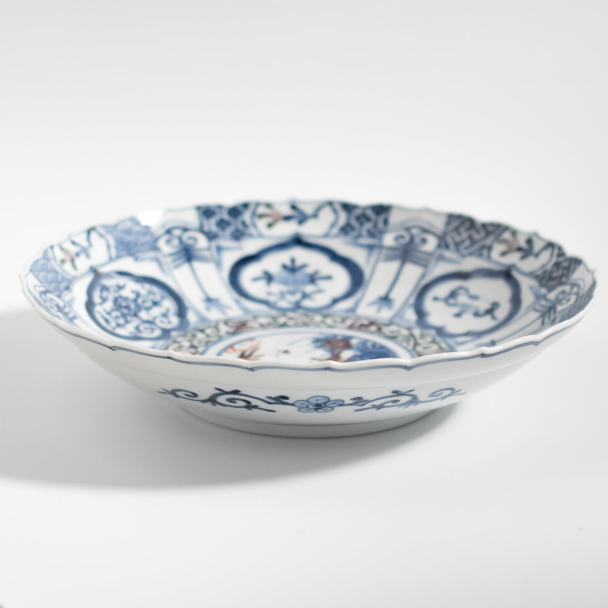 Kutani Ware: Lotus Flower and Bird Motif Bowl