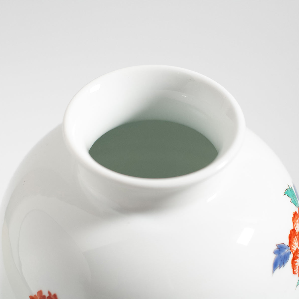 Arita Ware: Brocade Peony and Bird Motif Vase