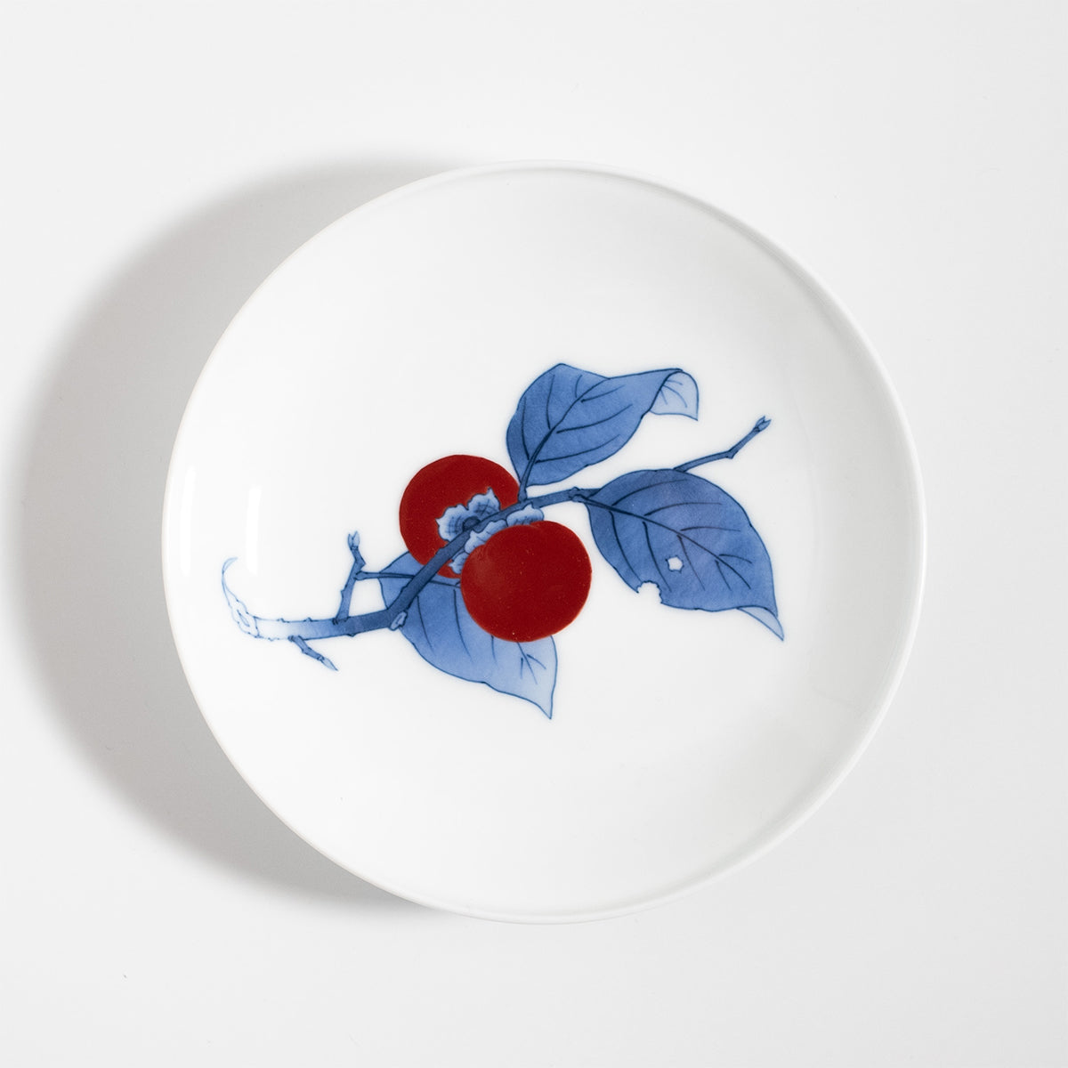 Arita Ware: Japanese Persimmon Motif Kakiemon Porcelain Plate