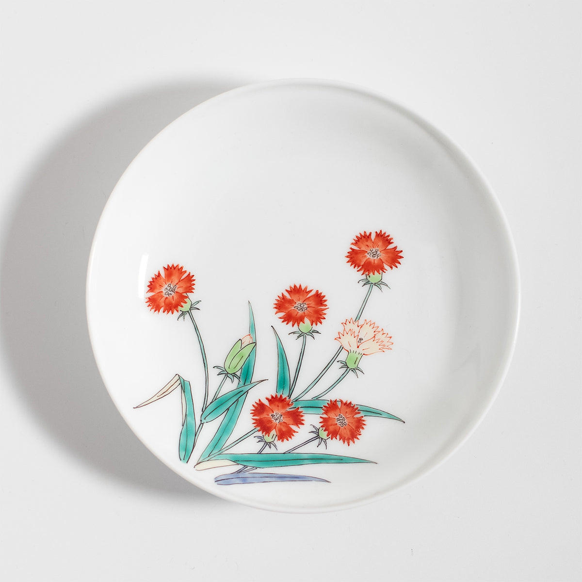 Arita Ware: Japanese Pink Flower Motif Kakiemon Porcelain Plate