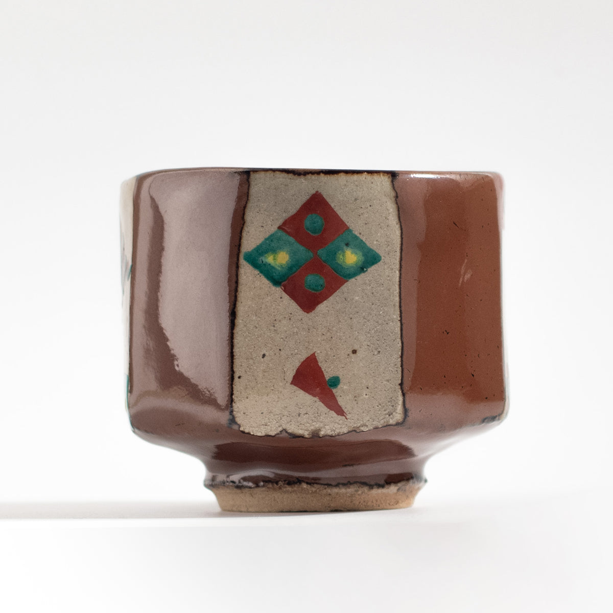 Mashiko Ware: Persimmon Glaze Red Enamel Tea Bowl