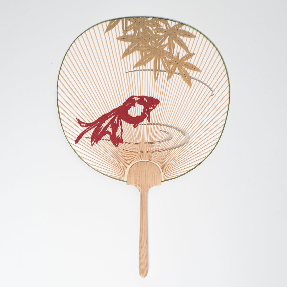 Kyo Uchiwa – Kingyo (Goldfish) with Stand