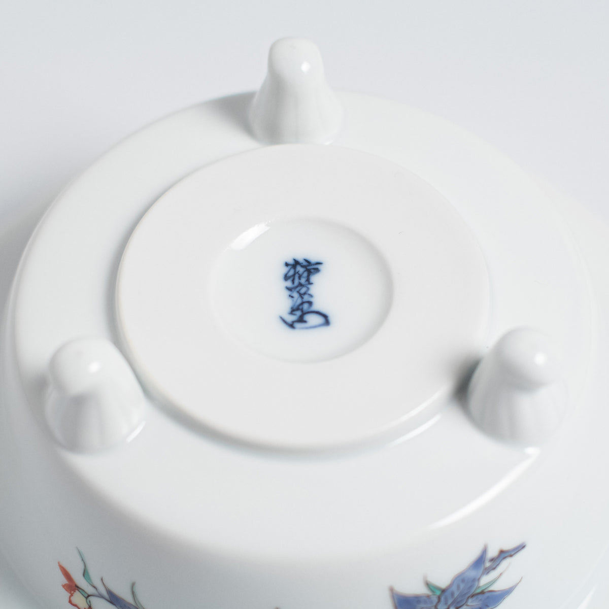 Arita Ware: Incense Burner with Overglaze Enamel Floral Design