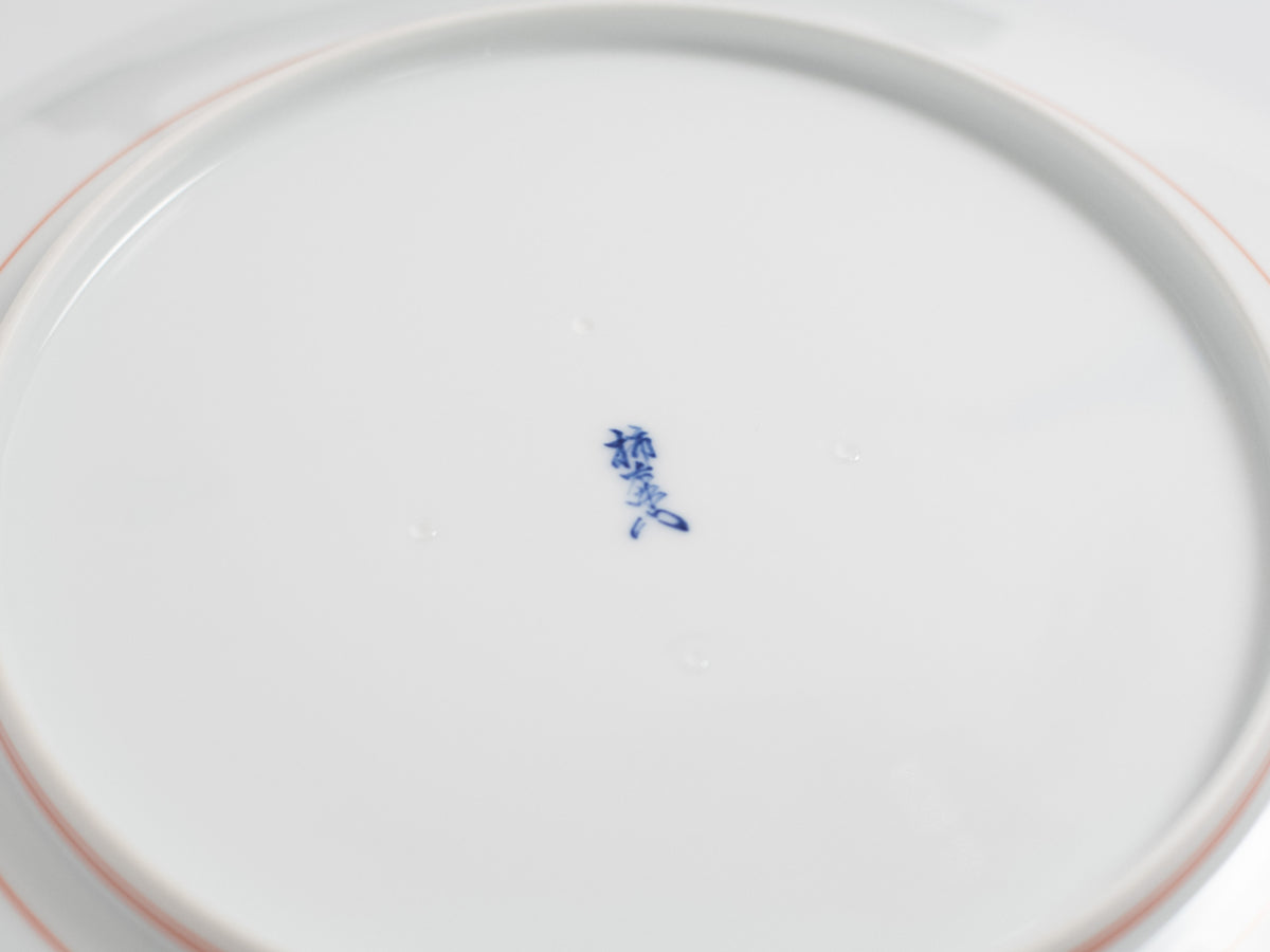 Arita Ware: Large Overglaze Enamel Dish, Pine-Bamboo-Plum and Birds