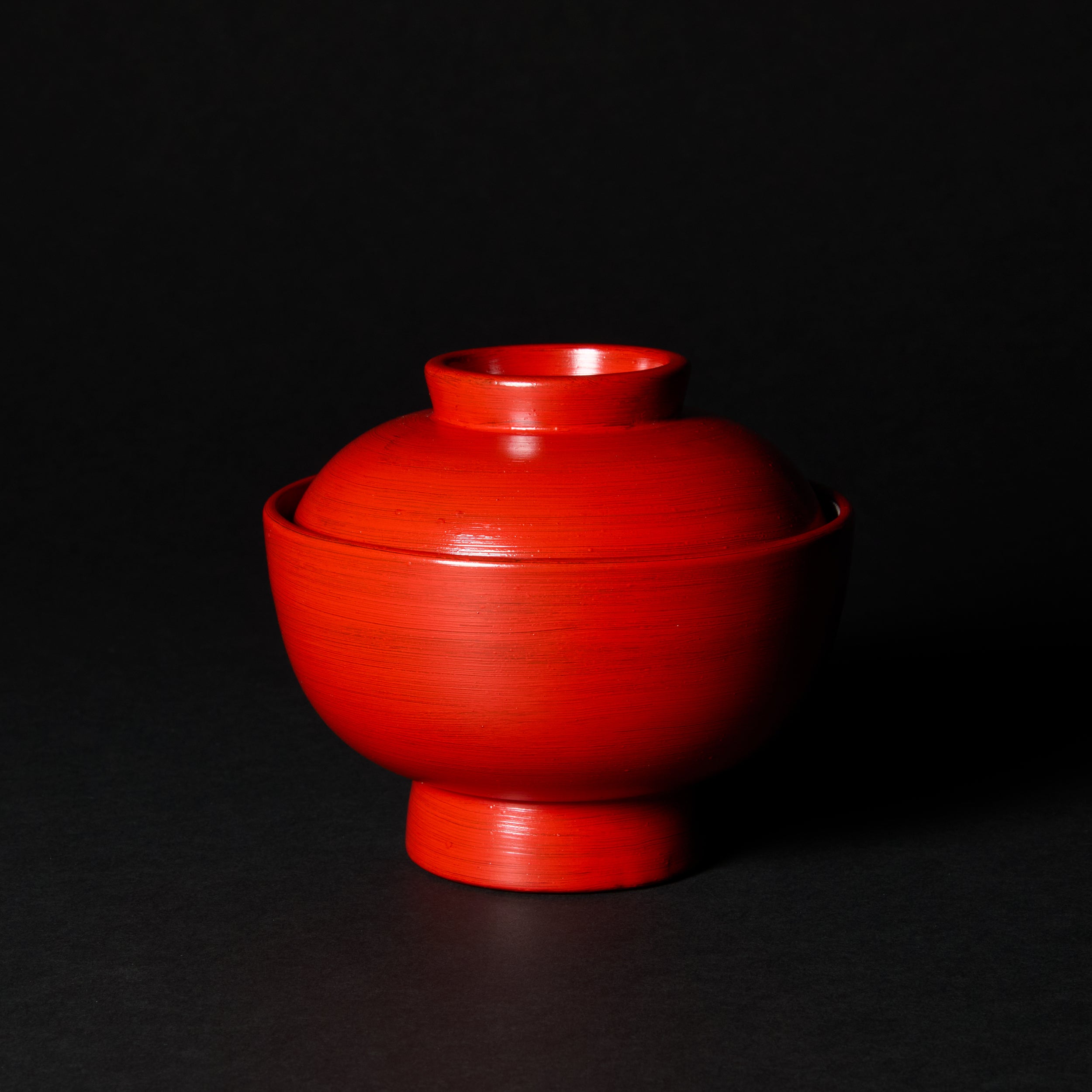Negoro Lacquer: Large Lidded Bowl