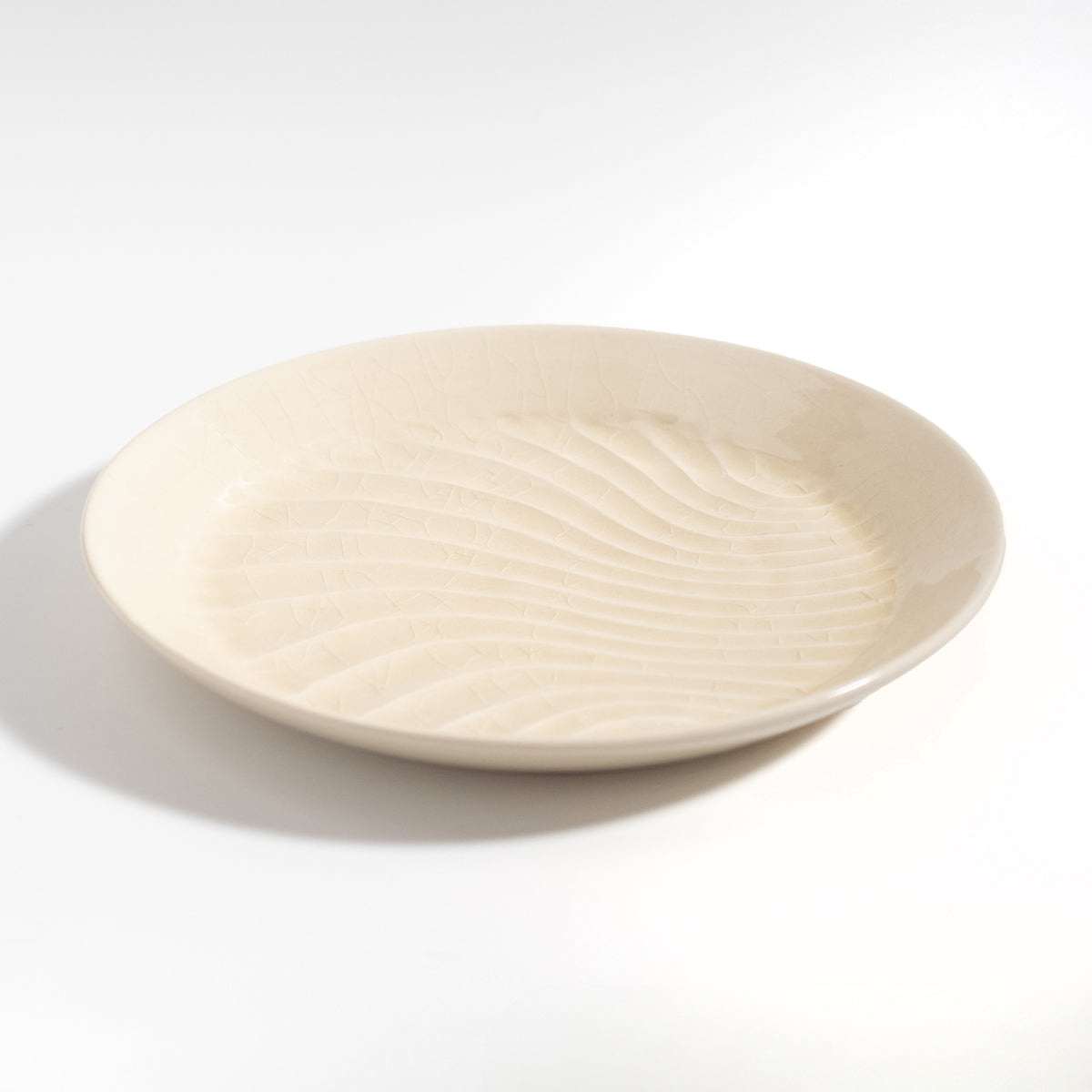 Satsuma Ware: Hamon-Ripple Pattern Round Plate