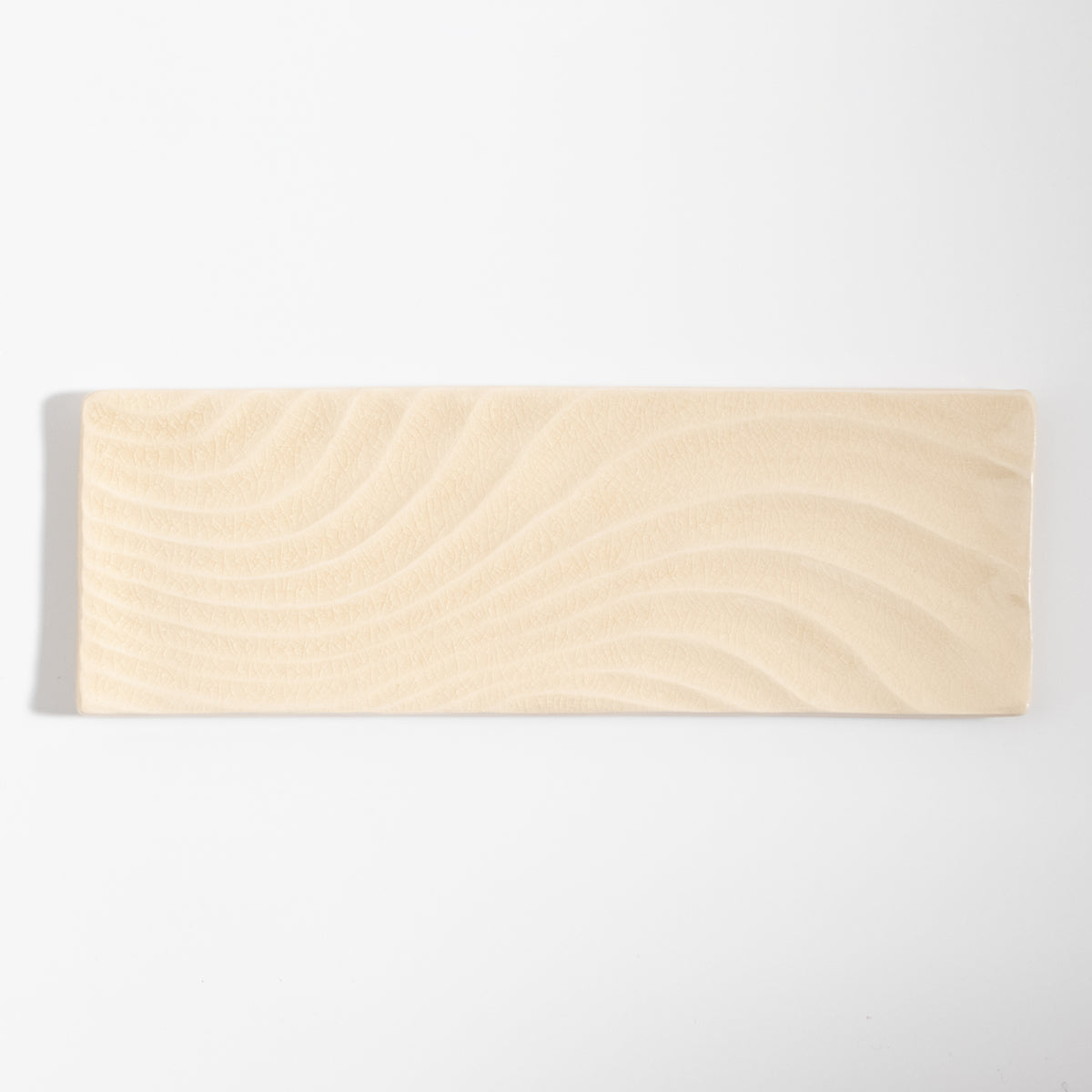 Satsuma Ware: Hamon-Ripple Pattern Rectangular Plate