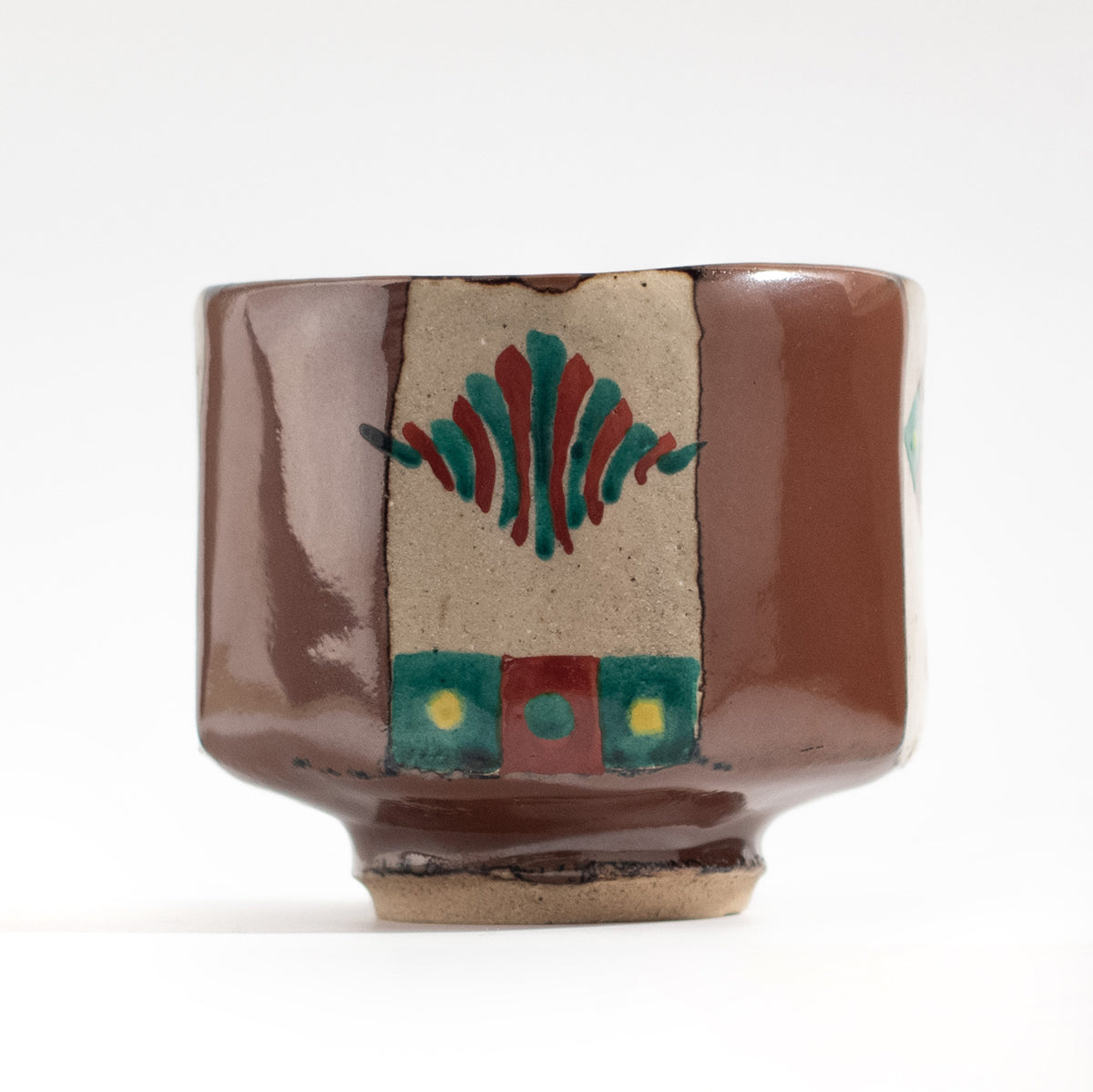 Mashiko Ware: Persimmon Glaze Red Enamel Tea Bowl