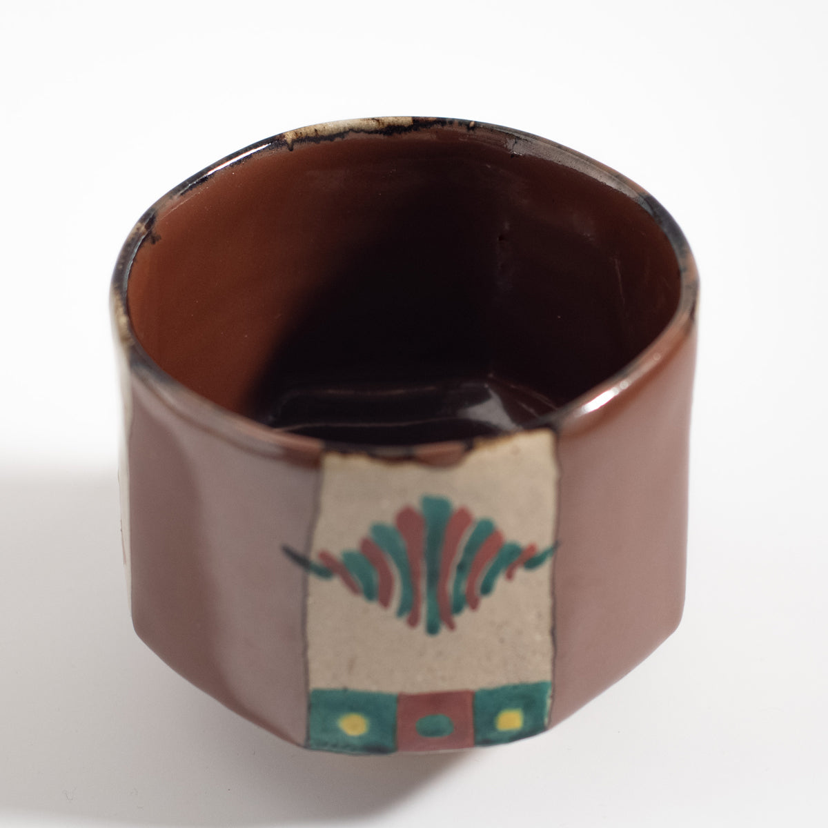 Mashiko Ware: Persimmon Glaze Red Enamel Tea Bowl