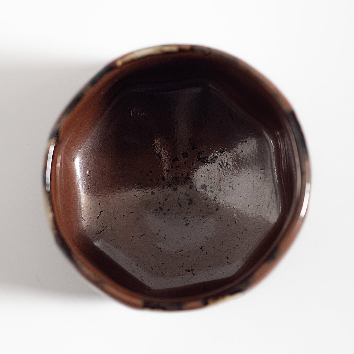 Mashiko Ware: Persimmon Glaze Red Enamel Tea Bowl