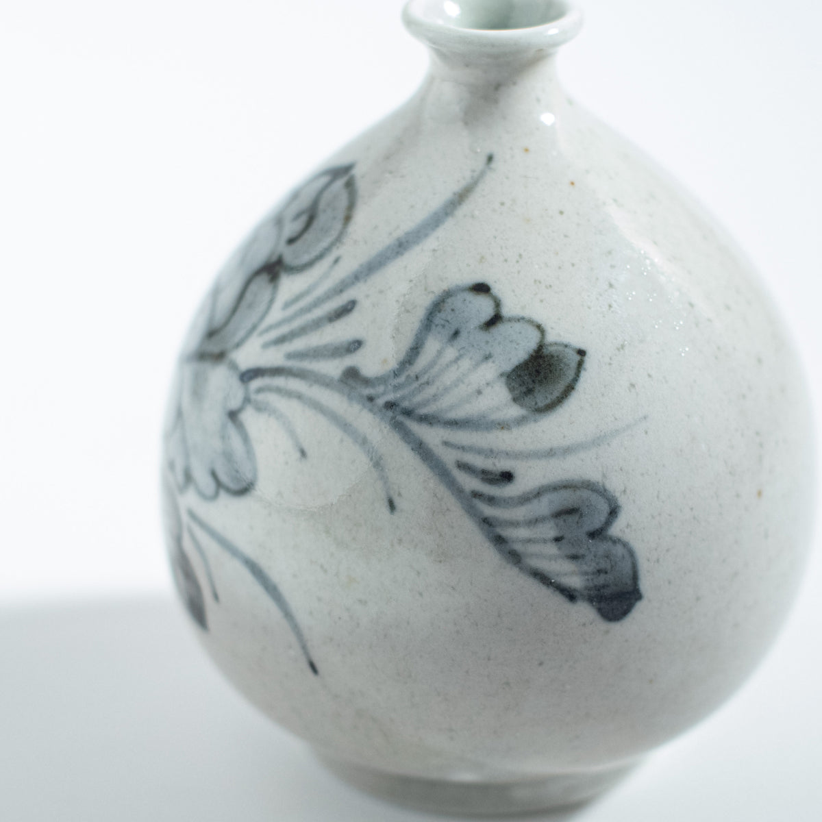 Small Round Vase with Peony Design