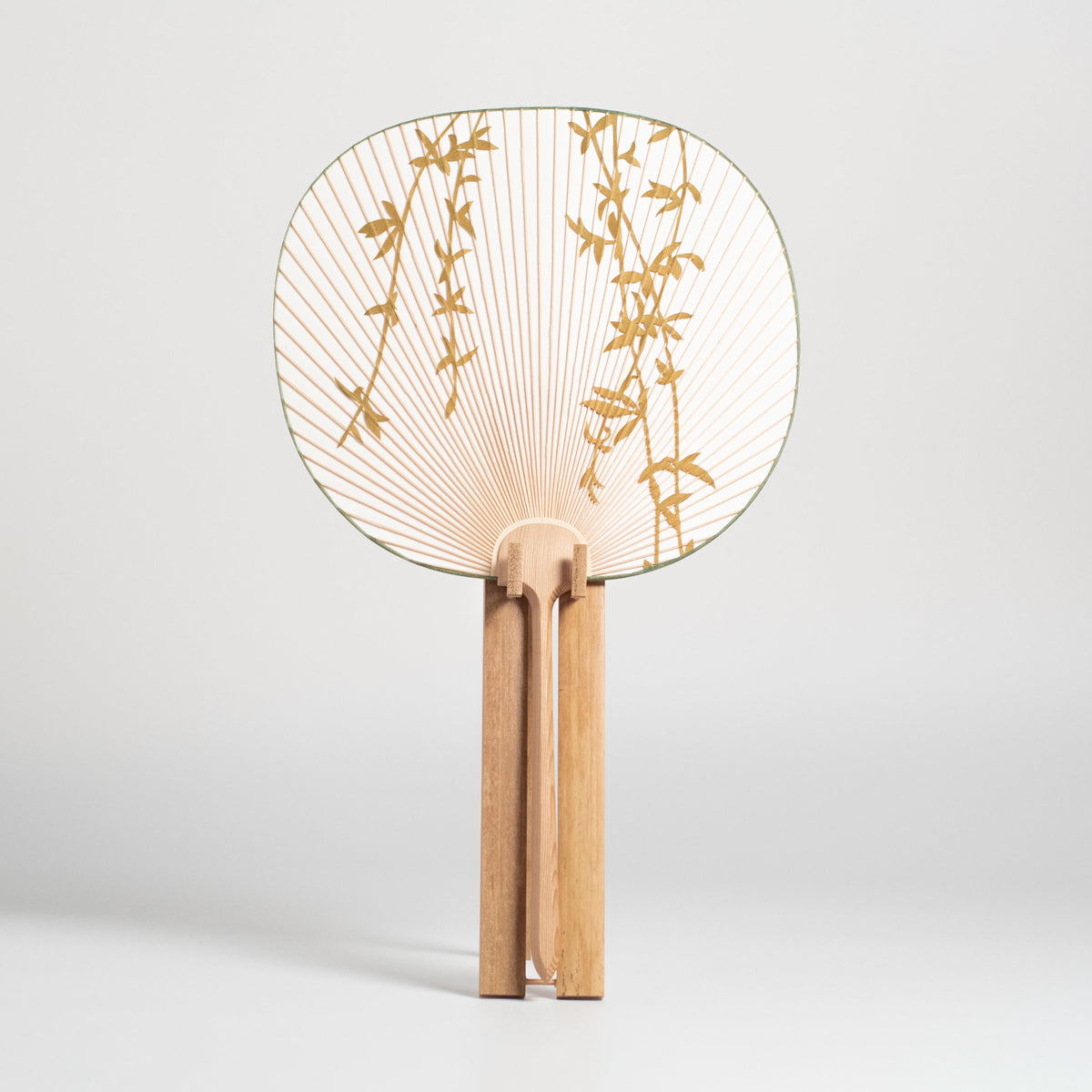 Kyo Uchiwa – Yanagi (Willow) with Stand