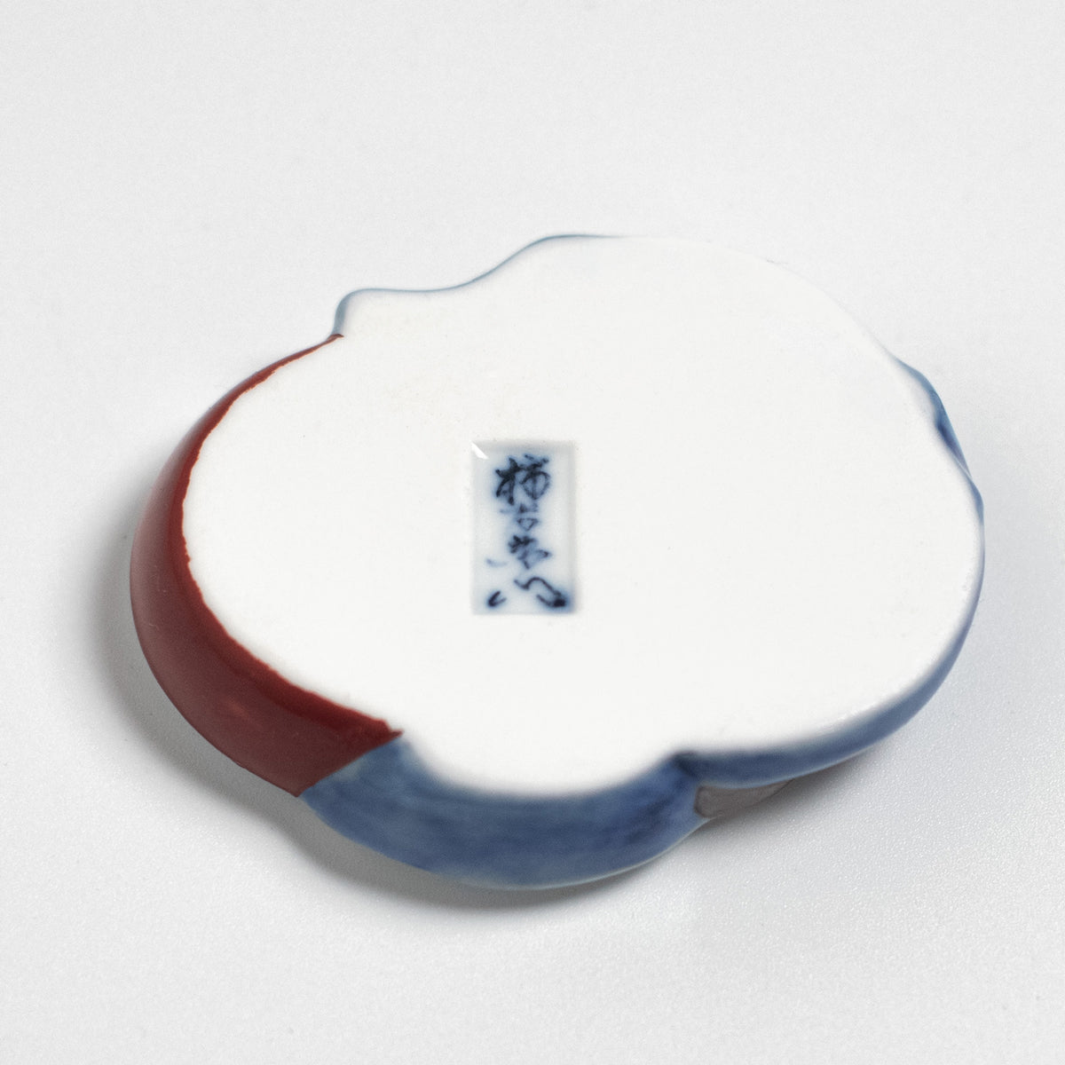 Arita Ware: Tanuki-Shaped Incense Container with Blue-and-White Decoration and Overglaze Enamel