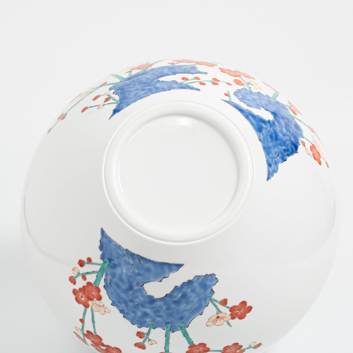 Arita Ware: Nigoshide Vase with Overglaze Enamel Plum Blossom Design