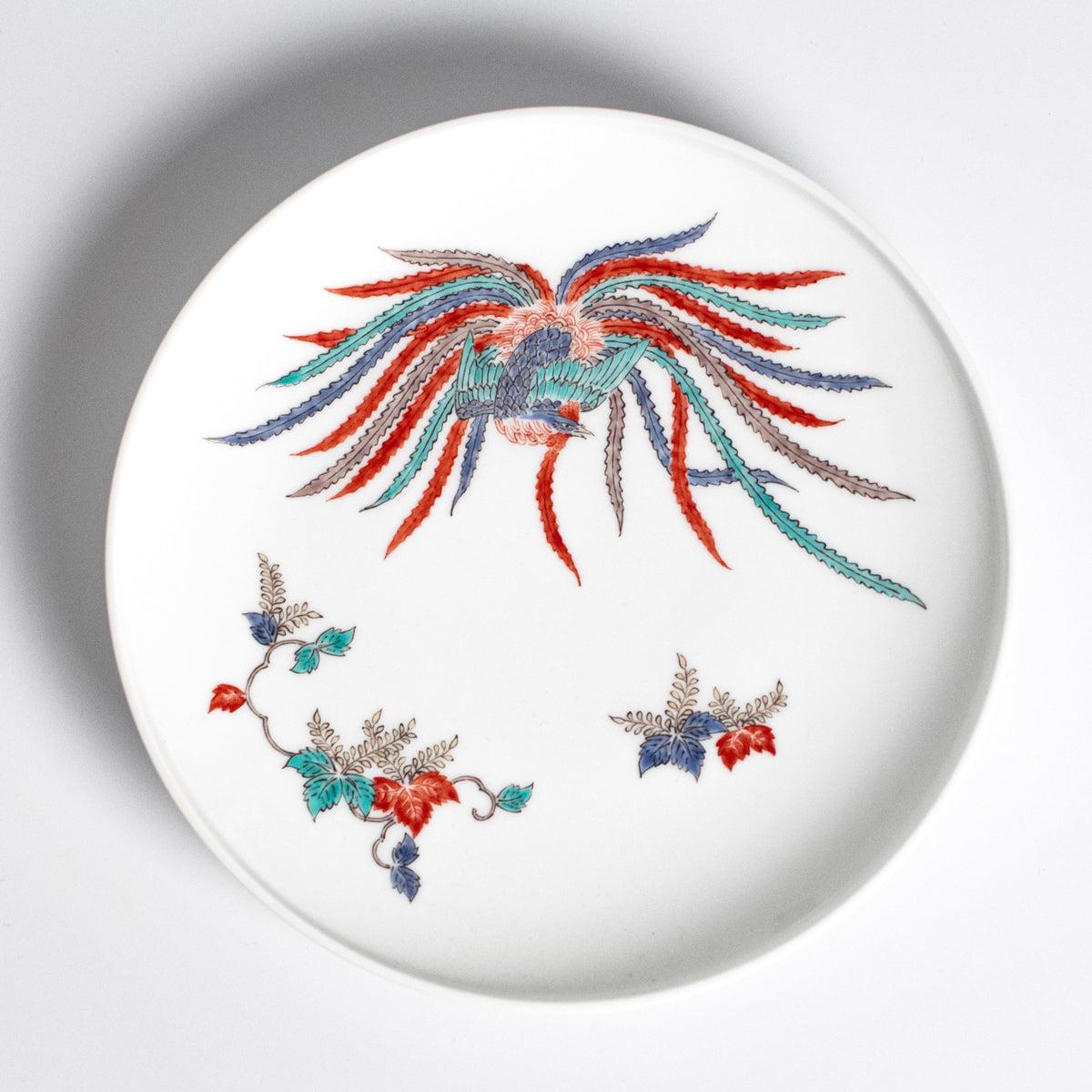 Arita Ware: Overglaze Enamel Decorative Plate – Phoenix and Paulownia Motif