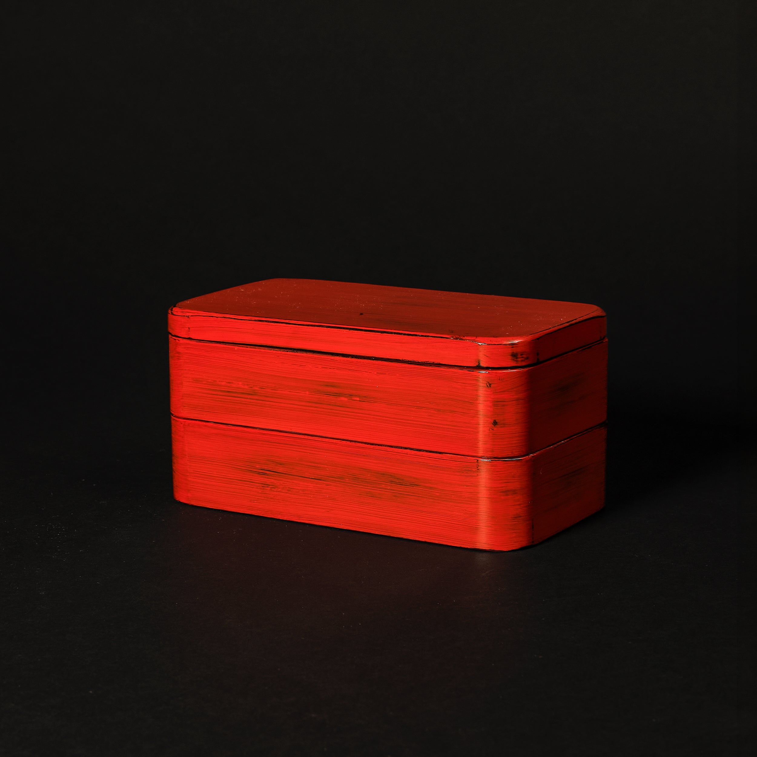 Negoro Lacquer: Small Two-Tier Bento Box